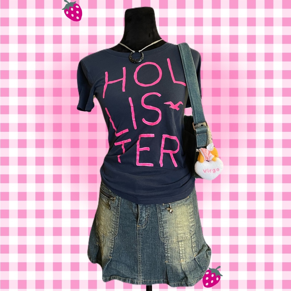 Y2K Blue Hollister Fitted Shirt